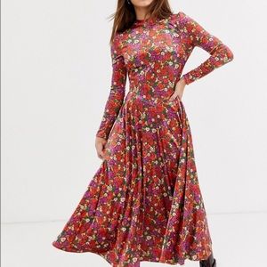 NWT Free People Floral Velvet Maxi Dress